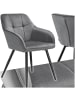 tectake Polstersessel gepolstert, in Samtoptik, gesteppt, 58 x 62 x 82 cm