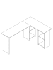 VCM  Holz Eckschreibtisch Schreibtisch Lusias in Weiß