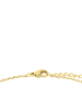Amor Armband Edelstahl, IP gold in Blau
