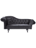 Beliani Chaiselongue LATTES II in Schwarz/Braun - (W) 192 x (H) 81 x (L) 59 cm