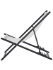 Beliani Gartenliege LOCRI II in Beige/Schwarz - (W) 60 x (H) 79 x (L) 95 cm