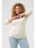 KAFFE curve Langarm-Shirt KClia Regular fit in Chalk/Feather Gray Stripe
