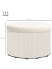 HOMCOM Ottomane in Beige 60L x 60B x 41H cm
