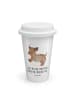 Mr. & Mrs. Panda To Go Becher Hund Dackel mit Spruch in Weiß