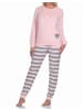 NORMANN Frottee Schlafanzug Bündchen - 77699 in rosa