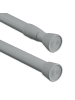 relaxdays Teleskopstange in Grau - 120–220 cm