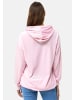 enflame Langer Kapuzen Pullover Oversized Hoodie Kleid Velours Sweatshirt in Rosa