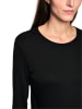 MARC CAIN Klassisches Langarmshirt unifarben in Schwarz