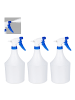 relaxdays 12x Sprühflasche in Weiß-Blau