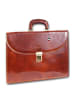 Florence Leder Aktentasche, Businesstasche, Umhängetasche Florence Tasche braun ca. 40cm