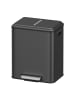 SONGMICS Mülleimer Powe in Schwarz - (B)33.2 x (H)49.4 x (T)41.7 cm - 2 x 15 L