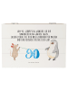 Mr. & Mrs. Panda Geschenkbox 90. Geburtstag Maus Pinguin mit Spruch in Weiß