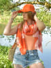 styleBREAKER Baseball Cap in Orange