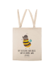 Mr. & Mrs. Panda Shopper Hummel flauschig mit Spruch in Creme