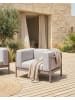 Beliani 2er-Set Sessel FERRETTI in Grau/Beige