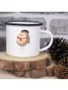 Mr. & Mrs. Panda XL Emaille Tasse Eule Frankreich ohne Spruch in Weiß