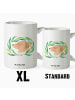 Mr. & Mrs. Panda Kaffeetasse Hund Blumen ohne Spruch in Weiß