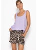 SASSYCLASSY Musselin Top mit gerafften Trägern in Flieder