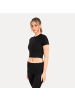 SMILODOX Crop Shirt Kenna in Schwarz