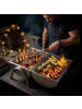 relaxdays Tischgrill in Silber - (B)41,5 x (H)35 x (T)24,5cm