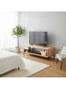 relaxdays TV-Lowboard in Natur/ Schwarz - (B)106 x (H)40 x (T)39,5 cm