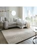 KADIMA DESIGN Wollteppich Wellen Abstrakt, Wohnzimmer in Beige