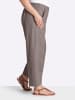 sheego Leinenhose in dunkeltaupe