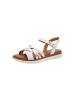 Tamaris Comfort-Ledersandalen Weiß