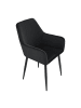 en.casa Esszimmerstuhl Hollola in Schwarz (B)57cm (H)86cm (T)56cm