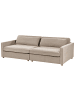 Beliani 3-Sitzer Sofa VINSTRA in Beige/Heller Holzfarbton