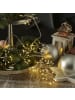 MARELIDA LED Deko Lichterkette Pusteblume 5 Feuerwerk Blüten 50LED L: 1m Timer in silber