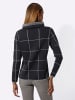 creation L Jacquard-Pullover in schwarz-silberfarben