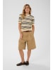 SAINT TROPEZ Strickpullover PilaSZ Gerade Passform in Brown Rice Ether Multi Stripe