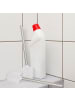 relaxdays 10 x Toilettenbürste in Silber/ Weiß - (H)35 x Ø 8 cm