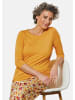 GOLDNER Kurzgröße:  Trageangenehmes Stretch-Viskoseshirt in maisgelb