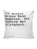 Mr. & Mrs. Panda 40x40 Kissen Ich musste meinen Mann... mit Spruch in Weiß