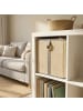 relaxdays 4 x Aufbewahrungskorb in Natur/ Schwarz - (B)30 x (H)30 x (T)30 cm