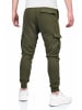 Alessandro Salvarini Jogginghose Alessandro Salvarini Herren Jogging Cargo Hose AS271 in Olive