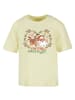 F4NT4STIC Tee Weihnachten Hippie Santa And Reindeer in softyellow