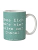 Mr. & Mrs. Panda Kaffeebecher Spruch Reinigungskraft Held mit Sp... in Meeresbrise