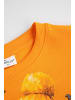 Coccodrillo Langärmliges Baumwoll-T-Shirt Halloween in orange