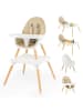COSTWAY 6 in 1 Hochstuhl Baby in Khaki