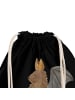 Mr. & Mrs. Panda Gymtasche Fledermaus Sitzen mit Spruch in Schwarz