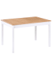 Beliani Esszimmertisch HOUSTON in Weiß/Braun - (W) 90 x (H) 76 x (L) 120 cm