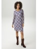 Aniston CASUAL Minikleid in dunkelbraun-braun-blau-hellblau-sand