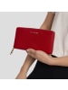 Lazarotti Bologna Leather XL Zip-Around Geldbörse Leder 19 cm in red