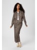 Kaffe Langarm - Hemd KAleondra Tight fit in Feather Gray / Black Animal