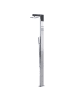 Beliani Gartendusche APOERA in Silber - (W) 17 x (H) 211 x (L) 52 cm