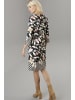 Aniston SELECTED Jerseykleid in schwarz-offwhite-rot