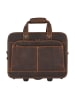 Greenburry Vintage 2 Rollen Businesstrolley 33 cm Laptopfach braun